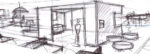 office interior sketch image